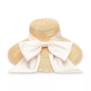 Eugenia Kim Mirabel Sunhat with Ivory Satin Bow